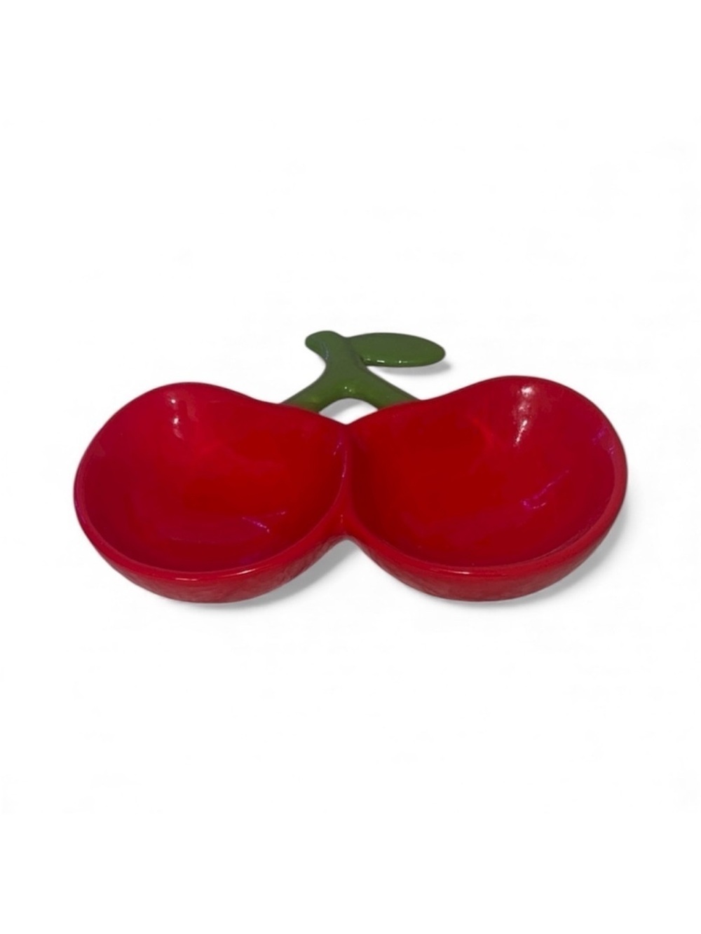 Cherry Double Dip Bowl cat or dog feeder- Red